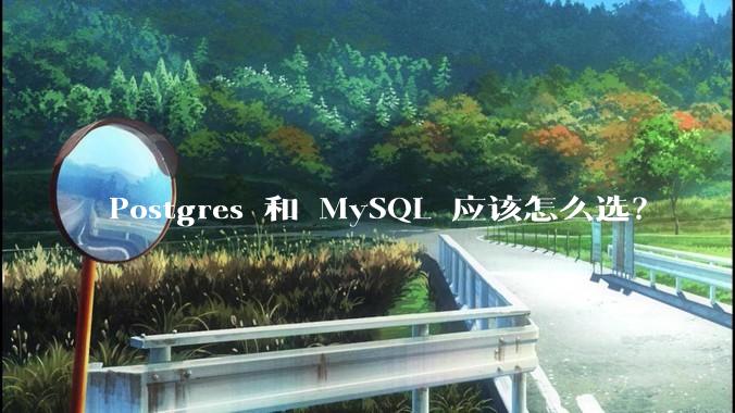Postgres 和 MySQL 应该怎么选？